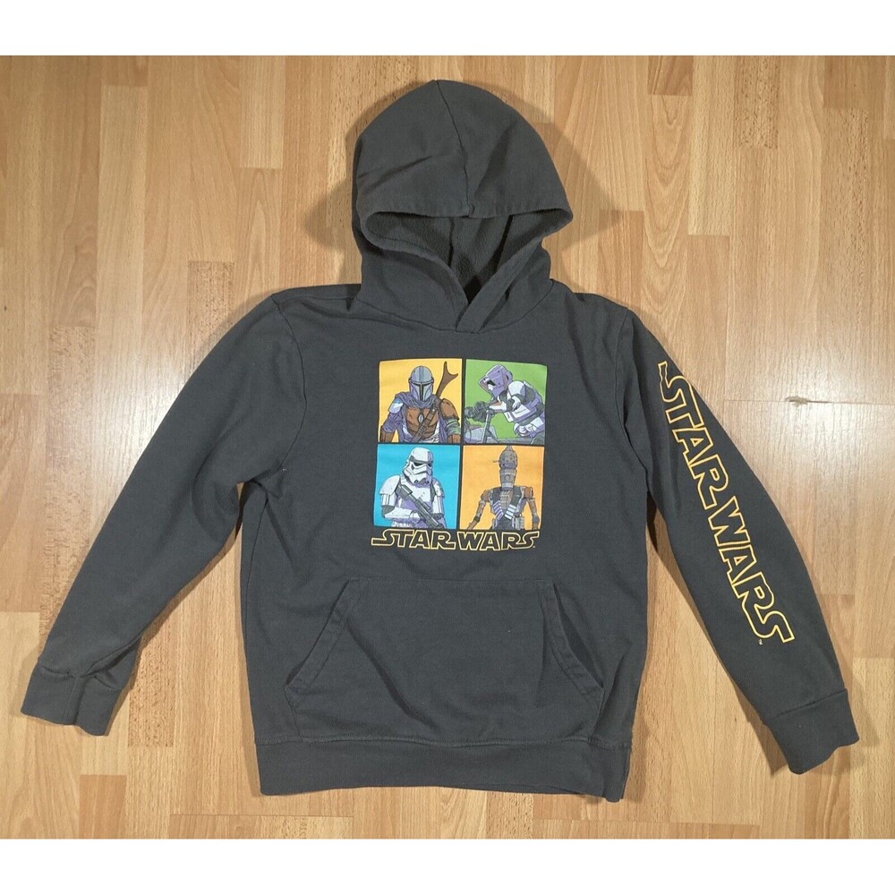 Star Wars Hoodie (Boys L) • Storm Trooper, Boba Fett, IG-88, Biker Scout